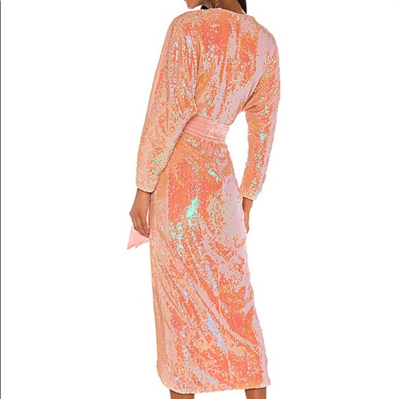 Song of style midi dress - peach color - Picture 3 of 4